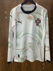 （s-4xl）2025-26 Portugal Away White LS Thailand Soccer Jersey AAA-9409