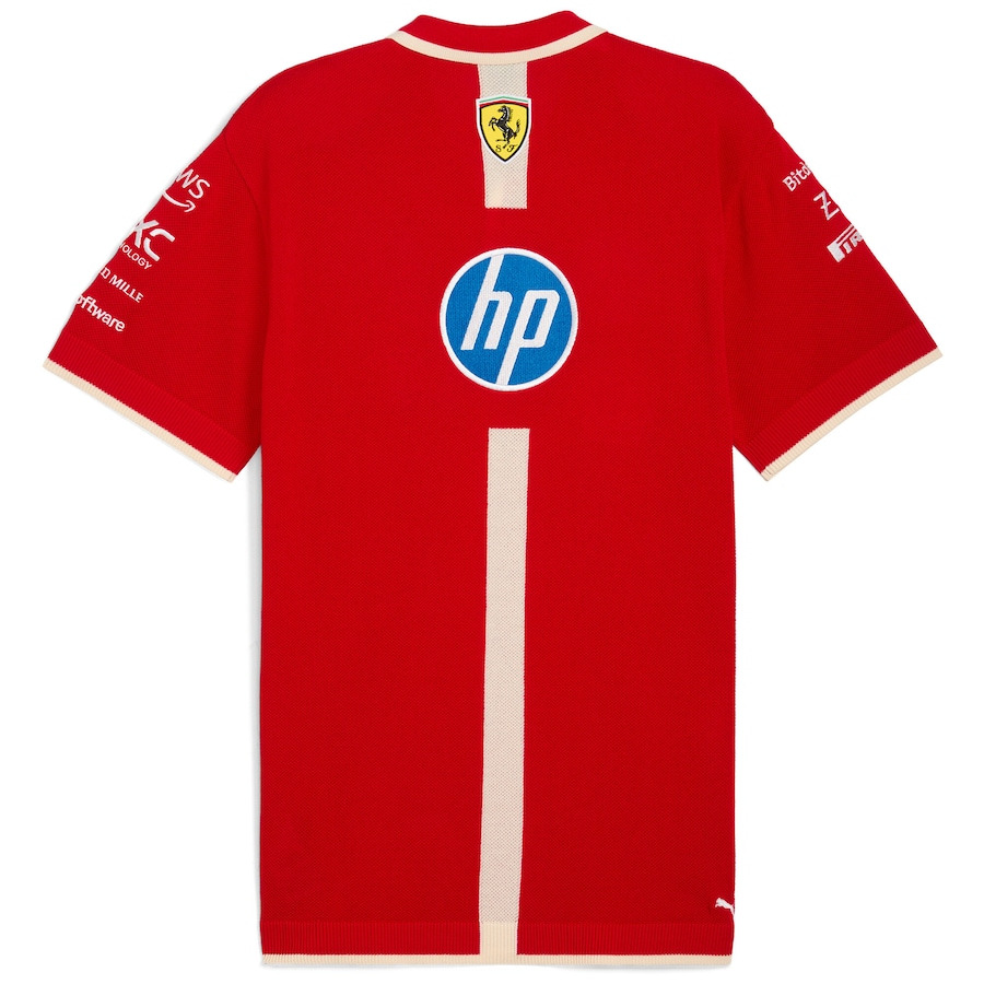 (S-5XL) 2025 Ferrary Red Formula One Racing Suit（With collar）