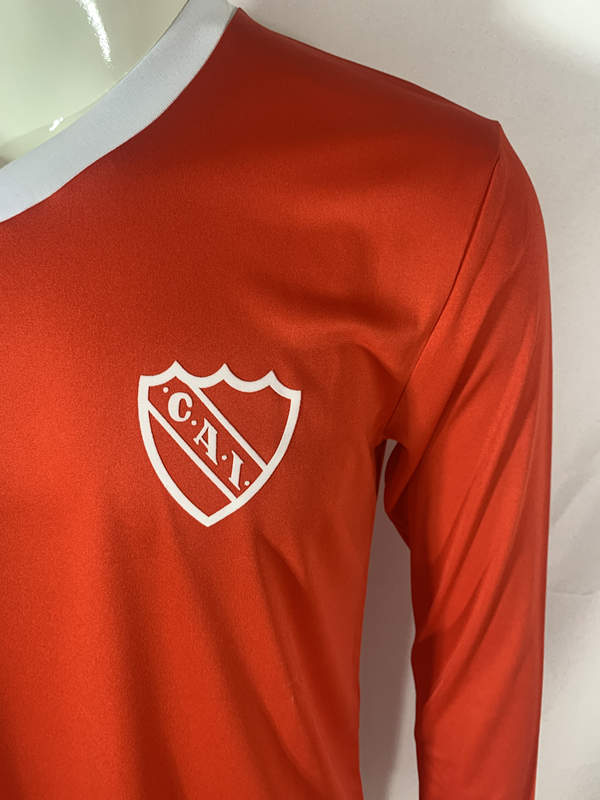 1982-85 Retro version Club Atlético Independiente Home Red Thailand LS Soccer Jersey AAA-503