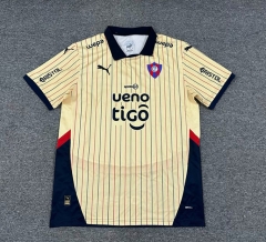 (s-4xl)2025-26 Cerro Porteño Away Yellow Thailand Soccer Jersey AAA-512