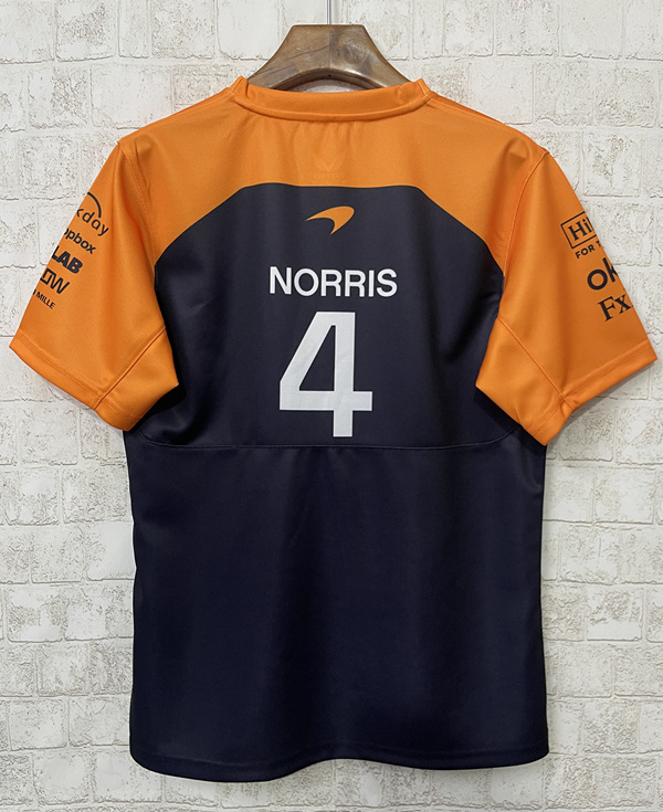 (Crew Neck)2025 F1 McLaren #4 Orange&Black Formula One Racing Suit