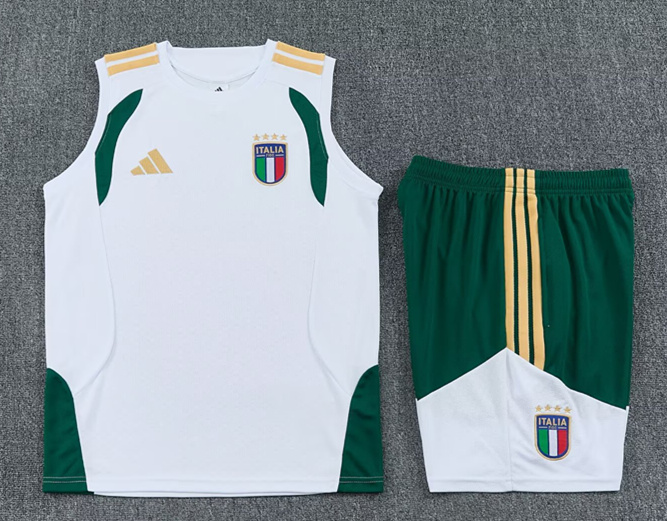 26-27 Italy White Vest Thailand Soccer Uniform-4627