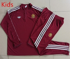 26-27  Spain Maroon Kid-Youth Soccer Tracksuit-815