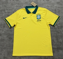 (S-4XL) 2026 Brazil Yellow Thailand Polo Uniform-4506 (S-4XL) 2026 Brazil Yellow Thailand Polo Uniform-4506
