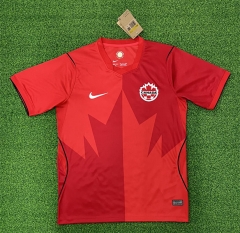 (S-4XL)  26-27 Canada Home Red Thailand Soccer Jersey AAA-403