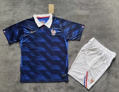 26-27 France Home Blue Soccer Uniform-2483
