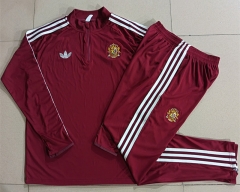 26-27 Spain Maroon Thailand Soccer Tracksuit Unifrom-815