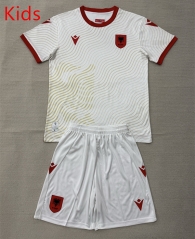 26-27 Albania Away White Kids/Youth Soccer Uniform-AY
