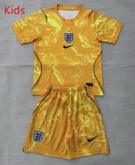 26-27 England Goalkeeper Yellow Kids/Youth Soccer Uniform-AY