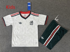 26-27 Mexico Away White Kids/Youth Soccer Uniform(with green shorts) - 6748