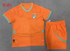 26-27 Cote d'Ivoire Orange Kids/Youth Soccer Uniform-5926