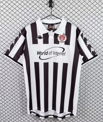 Retro 00-01 FC St. Pauli Home White&Coffee striped  Thailand Soccer Jersey AAA-3257
