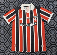 26-27 Sao Paulo Futebol Away Red&Black Striped Thailand Soccer Jersey AAA-2483
