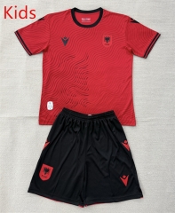26-27 Albania Home Red Kids/Youth Soccer Uniform-AY