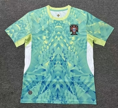 (S-4XL) 26-27 Portugal Goalkeeper Light Green Thailand Soccer Jersey AAA-2483