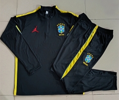 26-27 Brazil Black Thailand Soccer Tracksuit-815