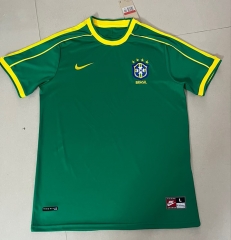 Retro Version 1998 Brazil Green Thailand Soccer Jersey AAA-9409