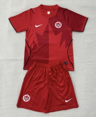 26-27 Canada Home Red Soccer Uniform-AY