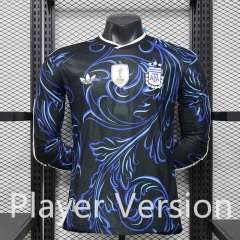 (S-3XL) Player Version 26-27 Argentina Away Blue LS Thailand Soccer Jersey AAA-888