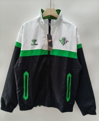 26-27 Real Betis Black&Green Reversible Thailand Soccer Trench Coat-0255