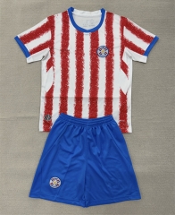 26-27 Paraguay Home Match Red&White Soccer Uniform-AY