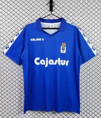 Retro Version 92-93 Real Oviedo Home Blue Thailand Soccer Jersey AAA-3259