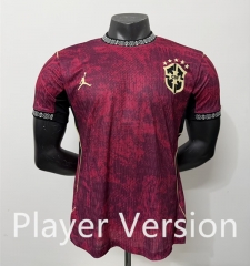Player Version 26-27 Brazil Second Away Dark Red Thailand Soccer Jersey AAA-5486 Player Version 26-27 Brazil Second Away Dark Red Thailand Soccer Jersey AAA-5486