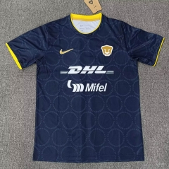(S-4XL) 26-27 PA UNAM Royal Blue Thailand Training Soccer Jersey AAA-5378