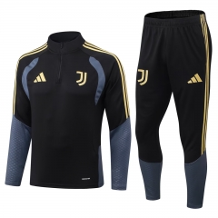 26-27 Juventus Black Thailand Soccer Tracksuit Uniform-411