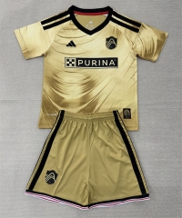 26-27 St. Louis Away Yellow Red Soccer Uniform-AY 26-27 St. Louis Away Yellow Red Soccer Uniform-AY