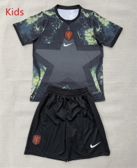 26-27 Netherlands Goalkeeper Black&Grey Kids/Youth Soccer Uniform-AY 26-27 Netherlands Goalkeeper Black&Grey Kids/Youth Soccer Uniform-AY