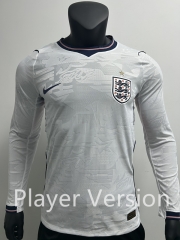 Player Version 26-27 England Home White LS Thailand Soccer Jersey AAA-0871 Player Version 26-27 England Home White LS Thailand Soccer Jersey AAA-0871