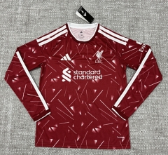 (S-5XL) 26-27 Liverpool Home Red LS Thailand Soccer Jersey AAA-4506 (S-5XL) 26-27 Liverpool Home Red LS Thailand Soccer Jersey AAA-4506