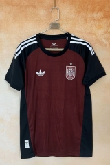 (S-4XL) 26-27 Spain Maroon Thailand Soccer Training Jersey-2483 (S-4XL) 26-27 Spain Maroon Thailand Soccer Training Jersey-2483