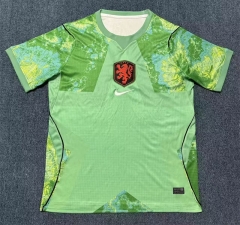 (S-4XL) 26-27 Netherlands Goalkeeper Green Thailand Soccer Jersey AAA-7209 (S-4XL) 26-27 Netherlands Goalkeeper Green Thailand Soccer Jersey AAA-7209