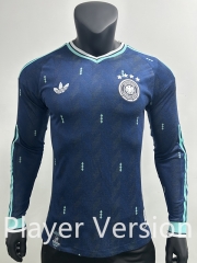 Player Version 26-27  Germany Away Blue LS Thailand Soccer Jersey AAA-0871