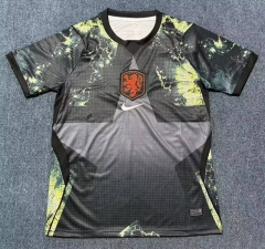 (S-4XL) 26-27 Netherlands Goalkeeper Black Thailand Soccer Jersey AAA-7209 (S-4XL) 26-27 Netherlands Goalkeeper Black Thailand Soccer Jersey AAA-7209