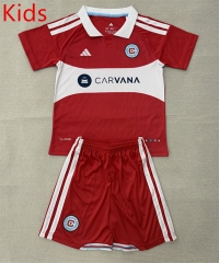 26-27 Chicago Fire Home Red&White kids Soccer Uniform-AY