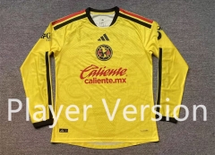 (S-4XL) Player Version 26-27 Club America Yellow LS Thailand Soccer Jersey AAA-5492 (S-4XL) Player Version 26-27 Club America Yellow LS Thailand Soccer Jersey AAA-5492