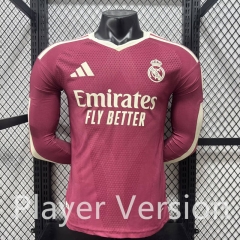 (S-3XL) Player Version 26-27 Real Madrid Second Away Pink LS Thailand Soccer Jersey AAA-3596 (S-3XL) Player Version 26-27 Real Madrid Second Away Pink LS Thailand Soccer Jersey AAA-3596