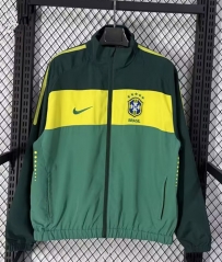 (S-3XL) 26-27 Brazil Green&Yellow Thailand Trench Coats-7642 (S-3XL) 26-27 Brazil Green&Yellow Thailand Trench Coats-7642