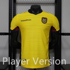 Player Version 26-27 Ecuador Home Yellow Thailand Soccer Jersey AAA-888 Player Version 26-27 Ecuador Home Yellow Thailand Soccer Jersey AAA-888