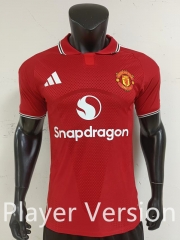 Player Version 26-27 Manchester United Home Red Soccer Jersey-0871