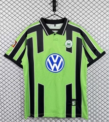 Retro 99-00 Wolfsburg Away Green Thailand Soccer Jersey AAA-3259