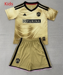 26-27 St. Louis Away Yellow Red kids Soccer Uniform-AY 26-27 St. Louis Away Yellow Red kids Soccer Uniform-AY