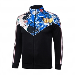 26-27 Stone Roses Manchester United Black Thailand Soccer Jacket -815