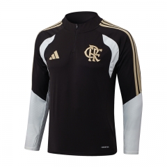 26-27 Flamengo Dark Brown Thailand Soccer Tracksuit-815