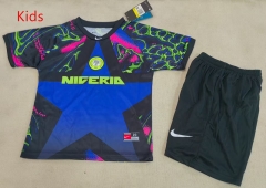 26-27 Nigeria Goalkeeper Black Kids/Youth Soccer Uniform-507