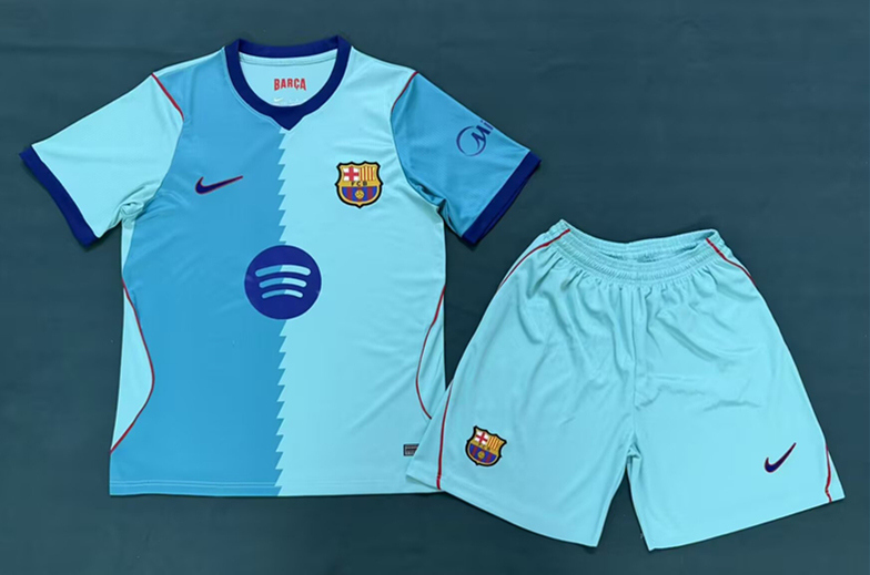 26-27 Barcelona 2nd Away Blue Soccer Uniform-6748
