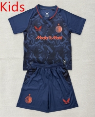 26-27 Feyenoord Rotterdam 2nd Away Blue Kids/Youth Soccer Uniform-AY 26-27 Feyenoord Rotterdam 2nd Away Blue Kids/Youth Soccer Uniform-AY
